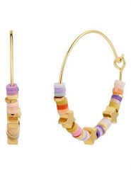 Yokoamii Pozłacane kolczyki-kreole rozmiar: onesize. Żółte kolczyki damskie Yokoamii, pozłacane. Za 43.99 zł.