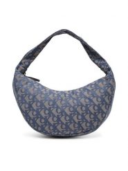 Calvin Klein Torebka Ckj Monogram Pinched Medium Shou LV04F3206G Niebieski. Niebieskie torebki klasyczne damskie CALVIN KLEIN, bez wzorów, z materiału, bez dodatków. Za 309.99 zł.