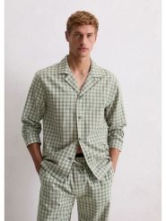 Marc O´Polo Koszulka piżamowa w kolorze zielono-kremowym rozmiar: M. Białe koszulki polo męskie m, bez wzorów, z bawełny, bez ramiączek. Za 115.24 zł.