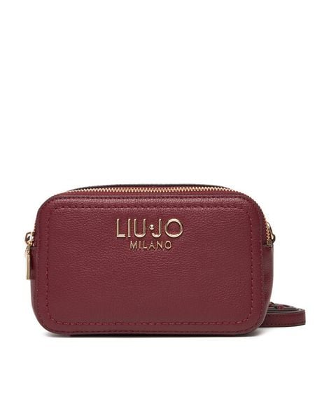 Liu Jo Torebka Ecs S camera Case AF5100 E0058 Bordowy. Czerwone listonoszki damskie Liu Jo, bez wzorów, ze skóry, bez dodatków. Za 349.99 zł.