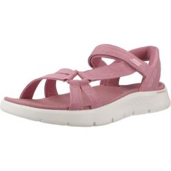 Sandały Skechers Model Slip-ins Go Walk Flex Kolor Rose. Czerwone sandały damskie Skechers, bez wzorów, z tkaniny, bez obcasa. Za 319.99 zł.