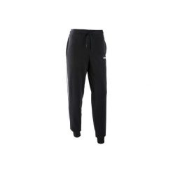 Spodnie regular Gym & Pilates męskie. Czarne spodnie materiałowe męskie Adidas, bez wzorów, z bawełny. Za 159.99 zł.