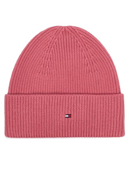 Tommy Hilfiger Czapka Flag AW0AW19102 Różowy. Czerwone czapki zimowe damskie Tommy Hilfiger, z bawełny. Za 189.99 zł.