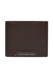 Tommy Hilfiger Portfel Th Corp Mini Cc AM0AM14788 Brązowy ciemny. Brązowe portfele męskie Tommy Hilfiger, bez wzorów, ze skóry. Za 249.99 zł.