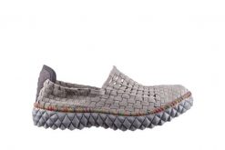 Półbuty Rock Full Breath Bin Lt Lt Grey With Tutti Frutti Binding 23 032957, Szary, Materiał - 37. Szare półbuty damskie Rock Spring, bez wzorów, z materiału, rockowe, bez obcasa. W wyprzedaży za 164.99 zł.