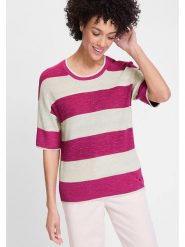 Olsen Sweter w kolorze fioletowo-beżowym rozmiar: 40. Brązowe swetry klasyczne damskie Olsen, bez kołnierzyka. Za 117.99 zł.