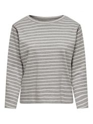 JDY Koszulka w kolorze szarym ze wzorem rozmiar: M. Szare bluzki damskie JDY, m, bez wzorów, z bawełny, bez kołnierzyka. Za 36.31 zł.