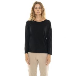 Koszulka na co dzień na siłownię. Fioletowe bluzki damskie LEONE 1947 APPAREL, bez wzorów, z bawełny, bez kołnierzyka. W wyprzedaży za 63.15 zł.