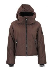 Peak Mountain Kurtka narciarska "Ally" w kolorze brązowym rozmiar: M. Brązowe kurtki narciarskie i snowboardowe damskie Peak Mountain, m, bez wzorów, bez kaptura, narciarskie. Za 549.06 zł.