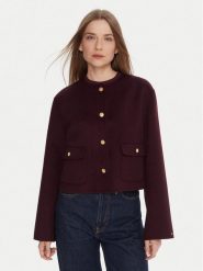Tommy Hilfiger Kurtka przejściowa WW0WW47446 Bordowy Regular Fit. Czerwone kurtki damskie Tommy Hilfiger, bez wzorów, z syntetyku, bez kaptura. Za 839.99 zł.