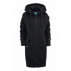 Bluza sportowa rozpinana z kapturem damska DEEP TRIP Luzak. Czarne bluzy sportowe damskie DEEP TRIP, l, bez wzorów, z bawełny, bez ramiączek, długie, z kapturem. Za 389.00 zł.