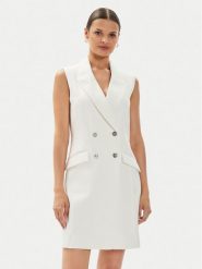 Guess Sukienka koktajlowa W4YK25 KBJP2 Écru Regular Fit. Sukienki damskie Guess, s, z aplikacjami, z syntetyku, wizytowe, bez kołnierzyka, bez ramiączek. Za 669.99 zł.