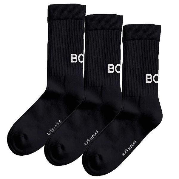 Skarpetki Björn Borg Core Crew Polyamide (x3). Czarne skarpetki damskie Björn Borg, bez wzorów, z bawełny. Za 168.50 zł.
