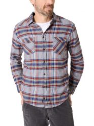 Timezone Koszula w kolorze szaro-czerwono-niebieskim rozmiar: S. Czerwone koszule męskie Timezone, s, bez wzorów, z bawełny, bez kołnierzyka, bez ramiączek. Za 100.75 zł.