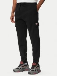 Reebok Spodnie dresowe Balint RK25740CCM Czarny Regular Fit. Czarne spodnie dresowe męskie Reebok, bez wzorów, z bawełny. Za 199.99 zł.