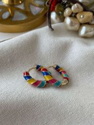 Luseera Pozłacane kolczyki-kreole rozmiar: onesize. Żółte kolczyki damskie Luseera, pozłacane. Za 39.99 zł.