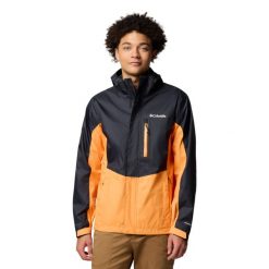 Kurtka sportowa męska Pouring Adventure III Jacket. Brązowe kurtki treningowe męskie Columbia, m, bez wzorów, z materiału, trekkingowe. Za 299.99 zł.