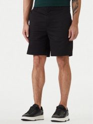 HUGO Szorty materiałowe Genar261S 50567293 Czarny Slim Fit. Czarne szorty męskie Hugo, z bawełny, bez kołnierzyka. Za 379.99 zł.