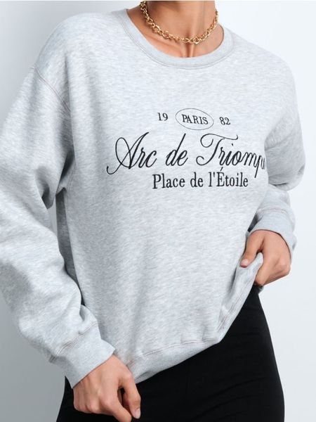 Bluza - szary. Szare bluzy bez kaptura damskie Sinsay, l. Za 49.99 zł.