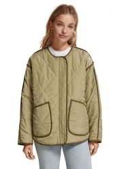Scotch & Soda Dwustronna kurtka przejściowa w kolorze oliwkowym rozmiar: L. Zielone kurtki damskie Scotch & Soda, l, bez wzorów, bez kaptura. Za 360.17 zł.