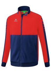 Kurtka treningowa Erima Six Wings Junior wielokolorowa. Niebieskie kurtki damskie Erima, bez wzorów, z materiału, bez kaptura. Za 266.99 zł.