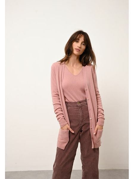 Just Cashmere Kaszmirowy kardigan "Chelsea" w kolorze jasnoróżowym rozmiar: M. Różowe kardigany damskie Just Cashmere, m, bez wzorów, z kaszmiru. Za 366.35 zł.