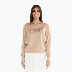 Bluza damska LEONE 1947 Chic Boxing. Brązowe bluzy bez kaptura damskie LEONE 1947, l, z elastanu. Za 159.99 zł.