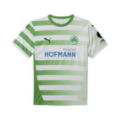 Męska koszulka domowa Greuther Fürth 24/25 PUMA White Fast Green Fresh Mint. Białe t-shirty sportowe męskie Puma, m, bez ramiączek, do piłki nożnej. W wyprzedaży za 259.00 zł.
