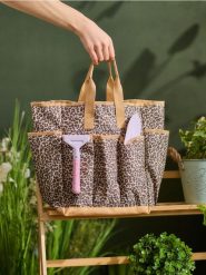 Torba ogrodowa w panterkę - beżowy. Brązowe torebki klasyczne damskie Sinsay, bez wzorów, bez dodatków. Za 19.99 zł.