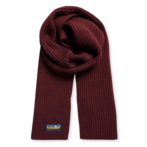 Szalik zimowy damski Superdry Vintage Radear 2.0. Brązowe szaliki i kominy damskie Superdry., na zimę, bez wzorów, z poliesteru. Za 111.55 zł.