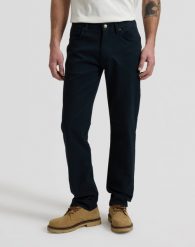 MESKIE SPODNIE LEE DAREN REBEL NAVY 112376338. Niebieskie spodnie materiałowe męskie Lee, bez wzorów, z jeansu. Za 199.99 zł.