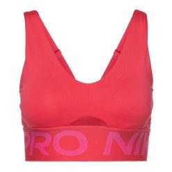 Biustonosz treningowy Nike Pro Indy Plunge. Czerwone biustonosze sportowe damskie Nike, bez wzorów. Za 209.99 zł.