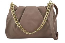 Marszczona listonoszka BARBERINI'S pudrowa 948-18. Czerwone shopper bag damskie Barberinis, bez wzorów, ze skóry, małe, bez dodatków. Za 269.99 zł.