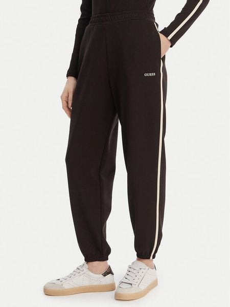Guess Spodnie dresowe V6GB02 K2915 Brązowy Regular Fit. Brązowe spodnie dresowe damskie Guess, s, z aplikacjami, z dresówki. Za 271.99 zł.