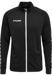 Kurtka Hummel Zip hmlAUTHENTIC Poly. Czarne kurtki treningowe męskie HUMMEL, m, bez wzorów, z dzianiny, na fitness i siłownię. Za 107.00 zł.