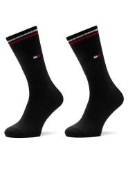 Tommy Hilfiger Skarpety długie 701228176 Czarny. Czarne skarpetki damskie Tommy Hilfiger, bez wzorów, z bawełny. Za 59.99 zł.