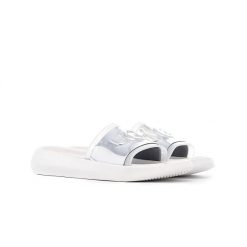 Damskie klapki Ugg Hilama Slide White 1109592-WHT. Białe klapki damskie Ugg, bez wzorów, z gumy, bez obcasa. Za 222.81 zł.
