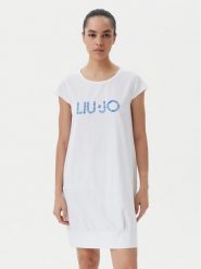Liu Jo Beachwear Sukienka codzienna VA5194 JS003 Biały Regular Fit. Białe sukienki damskie Liu Jo Beachwear, na co dzień, xl, bez wzorów, z bawełny, bez kołnierzyka, bez ramiączek, proste. Za 319.99 zł.