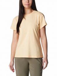 Columbia Koszulka sportowa "Sun Trek™" w kolorze beżowym rozmiar: XL. Brązowe bluzki sportowe damskie Columbia, xl, bez wzorów, z materiału, bez ramiączek. Za 57.06 zł.