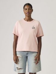 Levi's Koszulka w kolorze jasnoróżowym rozmiar: XS. Różowe bluzki damskie Levi's, s, bez wzorów, z bawełny, bez kołnierzyka. Za 129.75 zł.