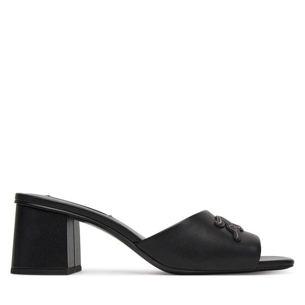 Klapki KARL LAGERFELD. Czarne klapki damskie Karl Lagerfeld, bez wzorów, bez obcasa. Za 737.99 zł.