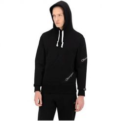 Bluza sportowa męska Champion Asymmetric Pocket Hoodie. Czarne bluzy sportowe męskie CHAMPION, bez wzorów, sportowe, bez kołnierzyka, bez ramiączek. Za 251.00 zł.