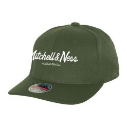 Czapka typu snapback Mitchell & Ness. Zielone czapki męskie Mitchell & Ness, bez wzorów. Za 177.00 zł.