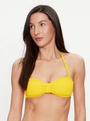 Hunkemöller Góra od bikini Crinkle 205678 Żółty. Żółte bikini damskie Hunkemöller, bez wzorów. Za 89.99 zł.