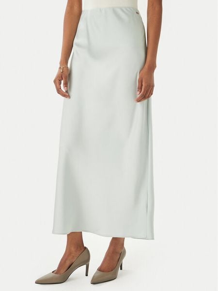 Calvin Klein Spódnica maxi LV044F621G Zielony Regular Fit. Zielone spódniczki damskie CALVIN KLEIN, s, bez wzorów, z syntetyku, maxi. Za 459.99 zł.