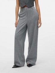 Vero Moda Spodnie w kolorze szarym rozmiar: L/L30. Szare spodnie materiałowe damskie Vero Moda, bez wzorów, z materiału, z podwyższonym stanem. Za 127.05 zł.