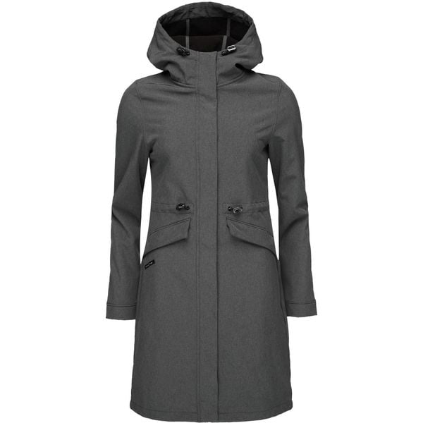 Kurtka Softshell Lunara dla Kobiet - Wodoodporna i Oddychająca. Szare kurtki damskie YOA, bez wzorów, z softshellu, bez kaptura. Za 361.99 zł.