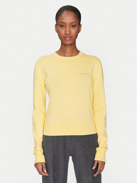 2NDDAY Sweter Lance 2252340408 Żółty Regular Fit. Żółte swetry klasyczne damskie 2NDDAY, s, z bawełny, bez kołnierzyka. Za 259.99 zł.