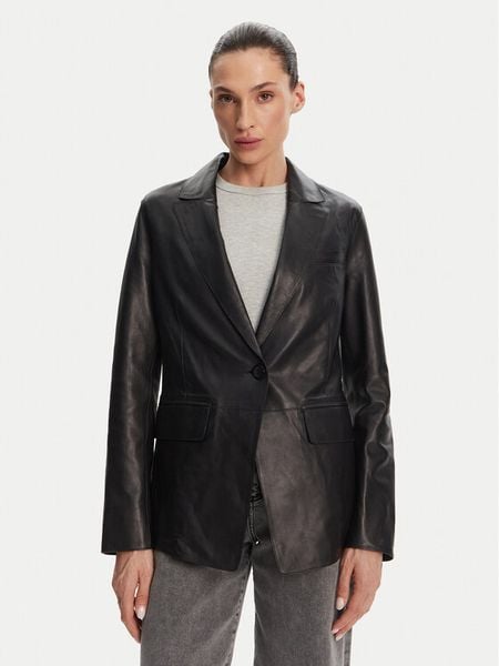 Serge Pariente Kurtka skórzana Caprice Czarny Slim Fit. Czarne kurtki damskie Serge Pariente, l, bez wzorów, ze skóry, bez kaptura. Za 1,039.00 zł.