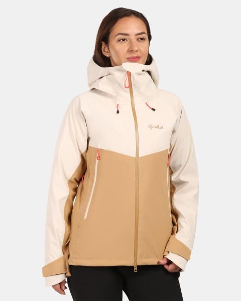 Damska kurtka hardshell Kilpi TRINITY-W. Brązowe kurtki damskie Kilpi, na zimę, l, bez wzorów, z hardshellu, bez kaptura. Za 835.17 zł.